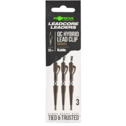 Монтаж готовый Korda Kable Leadcore Leader Hybrid Lead Clip QC Swivel Gravel 50см (KLL007)