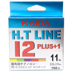 Плетёный шнур Kaida HT Line X12+1 Multicolor 150м 0,13мм 19lb