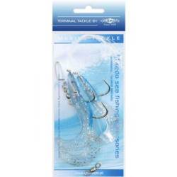 Морская оснастка Mikado Treble Pilk Twist Rig 6cm, крючки 3 х №4/0 (Арт.LS-C175)