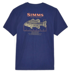 Футболка Simms Bass Ruler T-Shirt, Navy, M