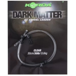 Поводковый материал Korda Dark Matter QC Swivel Clear 30lb 30см (KSZ58)