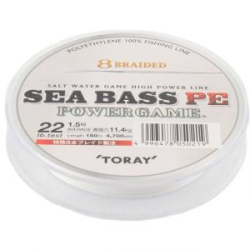Шнур PE Toray Sea Bass Power Game 100м White #1.0 (8.5 kg.)