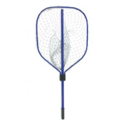 Подсак окрашенный КВАДРАТ D-55см, L-1,95м, цв. СИНИЙ, тенн. струна (ТРИ КИТА)