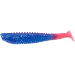 Силиконовая приманка Boroda Baits Yakudza 85 mm НЕОН Голубой/Ярко-розовый (NEON Blue/Acid Pink)