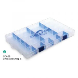Коробка пластиковая Colmic 3700 HORIZON-5 (H. 3,5cm) 355х220х35мм (SC405)