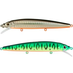 Воблер Strike Pro Alpha Minnow 115, 115 мм, 12,5 гр. цвет GC01S/A70-713 Double Black Silver OB/Mat Tiger (EG-033F#GC01S/A70