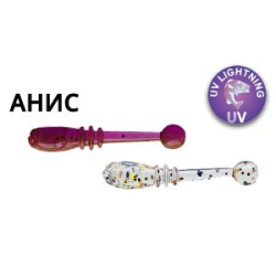 Силиконовая приманка Crazy Fish Whitebait 0.8" 16-20-12/30-1 анис цв. ultraviolet (ультрафиолет) / sand (песок)