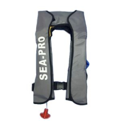 Жилет спасательный автоматический серый Sea-Pro