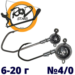 RodStars Джиг-головка "Claw" № 4/0 с доп. ушком