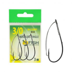 Крючок незацепляйка Fish Season Weedless Single №1, (упак. 3 шт)