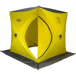 Палатка зимняя Premier Fishing Куб-1 желтый/серый (PR-WFSC-150YG)