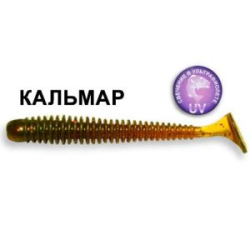 Силиконовая приманка Crazy Fish Vibro Worm 2" 3-50-14-6 кальмар цв. UV Motor Oil (УФ моторное масло)