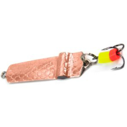 Блесна вертикальная "Яман" СС c тройником 27мм 2гр. цвет никель/медь