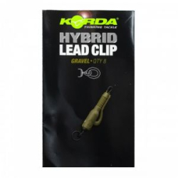 Безопасная клипса с кольцом Korda Hybrid Lead Clips Gravel
