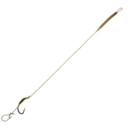 Поводок карповый Mikado 2C Maggot Rig - 23см, кр.№2, 25 lbs (уп.-2шт.) (AMC-PMR2C-2)