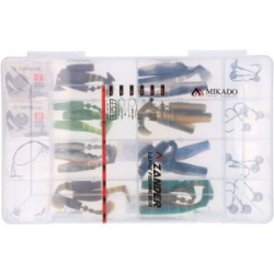 Набор силиконовых приманок Mikado Zander Soft Lure Kit на судака в коробке бол. (CS-BOX-04)