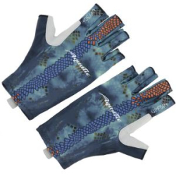 Перчатки без пальцев Aquatic ПЧ-09 (цвет Camo Blue, размер L/XL)