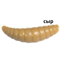 Силиконовая приманка Kosadaka Maggot 30, банка (12шт), запах сыра, цвет CP (capuchino)