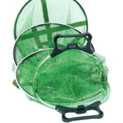 Садок прорезиненный накопительный (алюм. кольца) Mifine с ручкой-круглый 150CM_012B