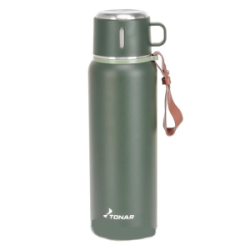 Термос Tonar (T-KD-7030-0.9) 900ML хаки (пробка-ситечко, крышка-кружка, ремешок)