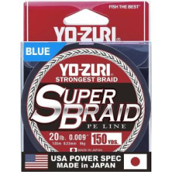 Плетеный шнур Yo-Zuri PE Superbraid 135м Blue (0,32мм) 40lbs