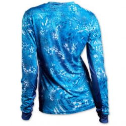 Джерси дышащая женская Veduta Reptile Skin Blue Water UPF50+ р.S