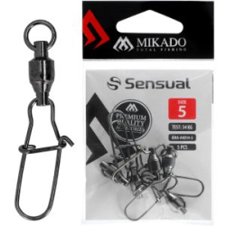 Вертлюг с подшипником и застёжкой Mikado Sensual Ball Bearing Swivel With Fastlock SN (AMA-A4014-5)