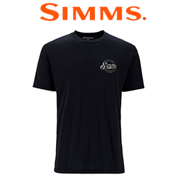 Simms Circle Lockup T-Shirt, Black