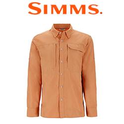 Simms Guide Fishing Shirt, Orange Maple