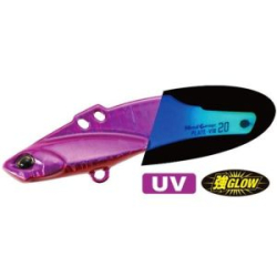 Блесна цикада DUO Metal Garage Plate Vib 20g Tachi #PPA0595 UV Purple Glow Tail