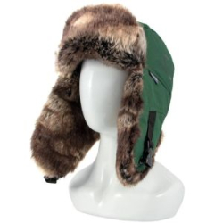 Шапка-ушанка Следопыт Defender, мембрана, шиншилла, цв. зеленый, р-р XL