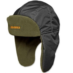 Шапка ушанка Kosadaka Ultra плащевка чёрн / флис хаки (Ult-ush-Bl)
