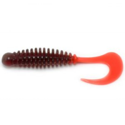 Силиконовая приманка Boroda Baits Phantom 160 mm МАШИННОЕ МАСЛО/КРАСНЫЙ (Motor Oil/Red)