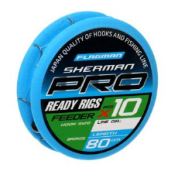 Готовые поводки Flagman Sherman Pro Feeder Ready Rig 0,128mm, #14, 80cm