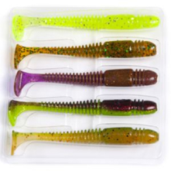 Виброхвост Lucky John Pro Series Tioga 3.9" цв. MIX1 5шт.