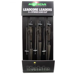 Поводок Korda Leadcore-Lead Clip 1м Weed LLHCW