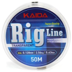 Леска Kaida RIG LINE прозрачная 50м 0,148мм 3,37кг