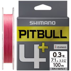 Шнур PE Shimano LD-M44V Pit Bull 4+ Pink 100m 0.3 # 7.1LB