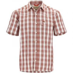 Рубашка Simms Big Sky SS Shirt, Clay/Hickory Plaid, M