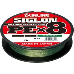 Плетёный шнур Sunline Siglon PE×8 250m (Dark Green) #10/130LB