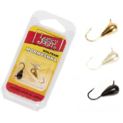 Мормышки вольфрамовые Lucky John 3шт набор 017 КАПЛЯ с петел. MIX 030/040/050/G