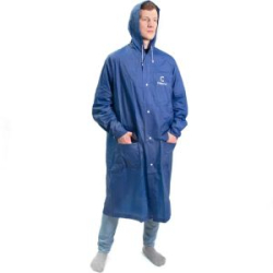 Плащ-дождевик Следопыт, плотный PVC, 72х125 см., на кнопках, с капюшоном, цв. синий, р. 52-54