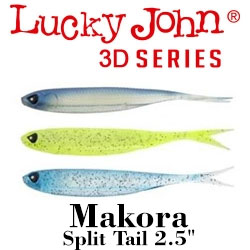 Lucky John 3D Series Makora Split Tail 2.5"