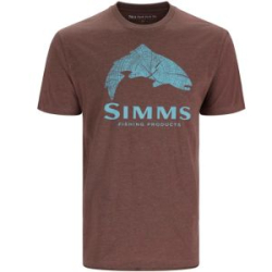 Футболка Simms Wood Trout Fill T-Shirt, Brown Heather, L