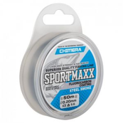 Леска Chimera SPORTMAXX Fluorocarbon Coating Steel Smoke 50m #0.18