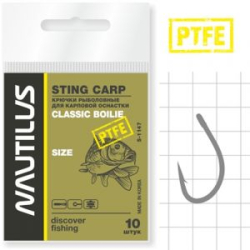 Крючок Nautilus Sting Carp Classic Boilie S-1147PTFE № 6