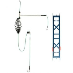 Оснастка фидерная Яман «Карп №2», кормушка 30 г, 65 мм, отвод 12 см, плетеный шнур 0,25 мм, крючок