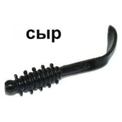 Мягкая приманка Boroda Baits Leech цв. Чёрный, аттр. Сыр, 12 шт./уп.