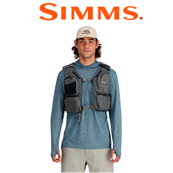 Simms Flyweight Fishing Vest, Smoke
