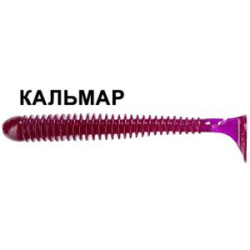 Силиконовая приманка Crazy Fish Vibro Worm 3" 11-75-2-6 кальмар цв. lilac (сирень)